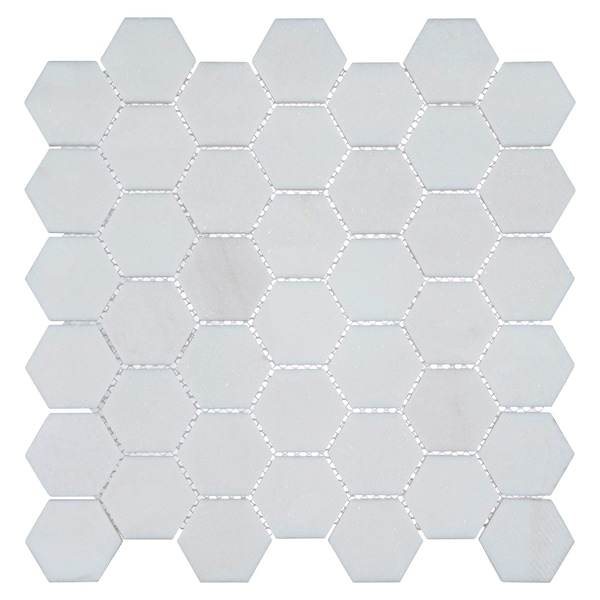 Andova Tiles SAMPLE Channing 2 x 2 Marble Honeycomb Mosaic Floor Use Tile SAM-ANDCHA127 - main